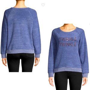 C&C California Sequined "TWINKLE TWINKLE" Fleece Sweatshirt - Size 1X NWT